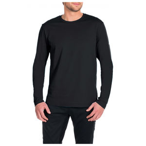 Wholesale Custom Heavyweight Knitted Oversized Tee <b>Shirt</b> for <b>Men</b> Vintage Neck Line <b>Black</b> Plain with Elastane Vintage Style - Product Image 1