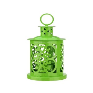 Lanterne en métal personnalisée Lanterne de camping portable sauvage décorative pour extérieur et intérieur de dernière conception en couleur verte - Product Image 1