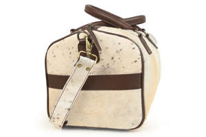 กระเป๋าเดินทางหนังวัวแท้ ขนปุย ดีไซน์แฟชั่น พร้อมซิปปิด รุ่นพรีเมียม สำหรับเดินทางท่องเที่ยว ขนาดใหญ่ จุของได้เยอะ รุ่น LHODB-0113 - Product Image 6