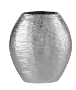 Vente chaude De Luxe En Aluminium Fleur Argent Couleur Vase Décoratif De Haute Qualité pour Le Mariage En Plein Air et La Décoration De La Maison Utilisation Article - Product Image 5