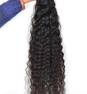 100% cutícula cruda vietnamita alineada al por mayor color natural sin procesar negro mujeres máquina doble trama extensiones de cabello humano - Product Image 1