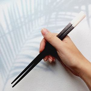 Ebony ตะเกียบไม้ชุดตะเกียบใช้ซ้ำได้,เขาเลี่ยมจากเวียดนามเป็นมิตรกับธรรมชาติ - Product Image 6