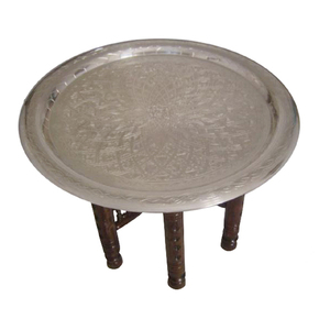 Mesa auxiliar decorativa de lujo de Color antiguo de Metal de tendencia, mesa de centro, muebles de acento de diseño marroquí para decoración del hogar - Product Image 3