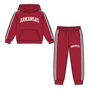Précommande Ensemble de Vêtements Personnalisés pour Bébés Filles : Haut à Capuche Manches Longues Thème Équipe de Football et Pantalon de <span class=keywords><strong>Jogging</strong></span> Doux et Extensible - Product Image 4