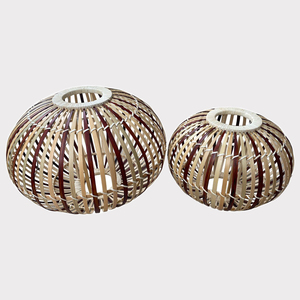 โคมไฟแชนเดอเลียไม้ไผ่แบบชนบทที่ทันสมัยทำด้วยมือของโรงงานในเวียดนามโคมไฟหวายโคมไฟหญ้าทะเลสำหรับบ้านในร่ม - Product Image 1