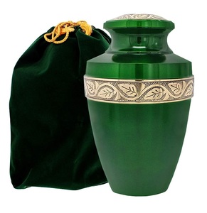 Urna de metal de aluminio chapado en oro vintage Ashesurn adulto estilo europeo acabado a mano personalizado suministros funerarios - Product Image 6