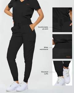 À la mode coton Polyester gommages uniformes ensembles survêtement pantalon médical gommage costumes pour infirmières médecins hôpital en gros personnalisé - Product Image 3