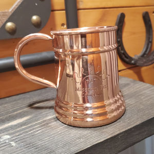 Handmade Premium Quality Pure Copper Mug Flat Handle Custom Logo Size Metal Beer Drinkware for Parties Includes Straw Accessory - Product Image 2