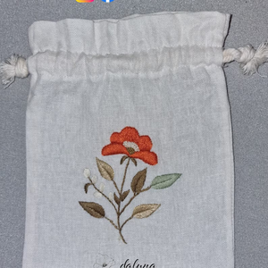 Hand Embroidered Linen <b>Bag</b> With Embroidery Different Colors Linen Backpack 100% Soft <b>Washed</b> Linen OEM Made in Vietnam - Product Image 1