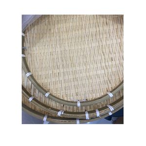 ถาดตะกร้าไม้ไผ่ทรงกลมแบบเวียดนามถาดเสิร์ฟไม้ไผ่ - Product Image 6