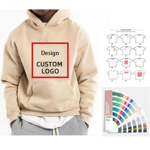Sudadera con capucha y cremallera de algodón 100% de 350 g, estilo streetwear, con bordado 3D, efecto desgastado y corte holgado, fabricada a medida. - Product Image 5