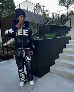 เสื้อมีฮู้ดแบบมีซิปผ้าเฟรนช์สำหรับฤดูหนาวเสื้อผ้าแนวสตรีทผ้าคอตตอนสีตกสไตล์วินเทจ - Product Image 5