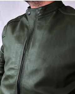 Ventes en gros de vestes en cuir pour hommes de style nouveau et de haute qualité, en toile respirante, à capuche, d'hiver, de couleur unie - Product Image 4