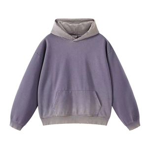 Sweats à capuche pour hommes 100% coton Matériel léger Streetwear Design personnalisé Impression de logo Sweats à capuche unis OEM - Product Image 4