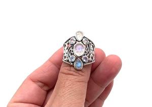 Moonstone Gemstone Jewelry For Women <b>Silver</b> <b>Boho</b> Style <b>Ring</b> Jewelry 925 Sterling <b>Silver</b> Trending Handmade <b>Ring</b> Gift For Mom - Product Image 2