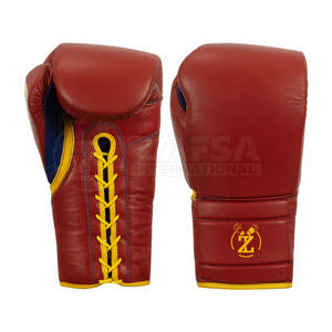 Gants de boxe en cuir pour hommes conçus sur mesure pour le logo de l'entraînement en relief fabriqués sur commande - Product Image 2
