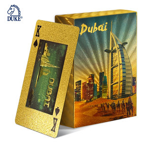 Dubai Scenery Poker Cards con lámina de oro Burj Al Arab Hotel - Product Image 1