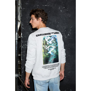 GRIMELANGE ALARIC <b>Men's</b> Round Neck Front Printed Regular Fit <b>Sweatshirt</b> - Product Image 3