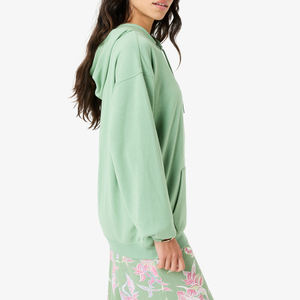 Pull à capuche en polaire décontracté pour femme, coupe ajustée, avec logo imprimé sur le devant, haute qualité, grande taille, design personnalisé, collection hiver, vente chaude - Product Image 2