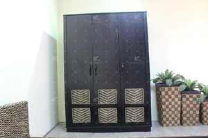 Top-Selling Bedroom <b>Wardrobe</b> with Water Hyacinth and Wood Cabinet for Home Furniture in Apartments and Villas - Product Image 3
