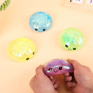 Wholesale Mystery Squishy Dumpling Toy, Random Color Glitter <b>Squeeze</b> <b>Ball</b> with Steamer, Fidget Toy for Vending Machine - Product Image 5