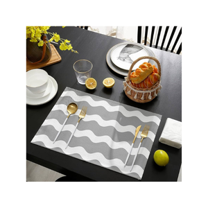 แผ่นรองจานผ้าแจ็คการ์ดปักลายผ้าฝ้าย100% 12X18 140 GSM ทำในอินเดียแบบย่อยสลายได้ - Product Image 3