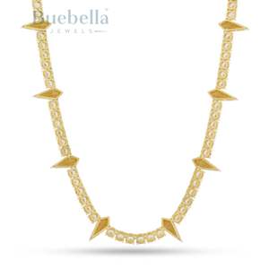 Hot Selling 925 Silver 14K Gold Plated 5mm <b>Moissanite</b> Diamond Wakanda Tennis Chain <b>Necklace</b> for Men - Product Image 3