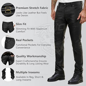 Pantalones de Cuero para Hombre Ligeros y Más Vendidos, Ropa Casual, Pantalones de Cuero para Hombre de Primera Calidad - Product Image 4