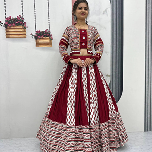 Georgette lehenga choli อินเทรนด์กับ zari ทำงานไวน์สไตล์ยุโรปเสื้อผ้าแฟชั่น - Product Image 1