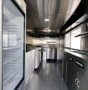 Remorque de camion-restaurant en aluminium 5,8 m à double essieu tandem, résistante à la rouille, avec compartiments carrés, four/micro-ondes/cuisinière, garantie 3 ans, livraison gratuite - Product Image 6