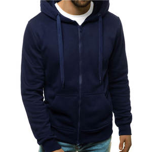 Haute qualité Double hommes Streetwear personnalisé polaire fermeture éclair plaine sweats à capuche hommes mode Streetwear - Product Image 4