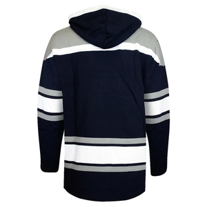 Sudadera con capucha única personalizada para hockey, 100% algodón, equipo de sarga de aparejos, camiseta de hockey sobre hielo con capucha, camiseta de hockey con cordones - Product Image 6