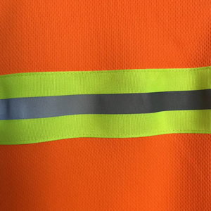Chemises de travail haute visibilité, agents de stationnement, t-shirt réfléchissant jaune fluorescent, polyester imperméable, coton, sécurité - Product Image 5