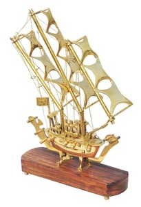 Handcrafted Metal Sailing Ship Decorative <b>Boat</b> Model for Nautical Home Office Decor and <b>Gifting</b> Purpose - Product Image 2