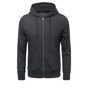 Sudadera con Capucha de Invierno para Hombre, de Algodón Esencial, Personalizada de Alta Calidad, con Cremallera Completa, Gruesa, Cálida, Informal, Gris, Bordado 3D, Lavada - Product Image 6