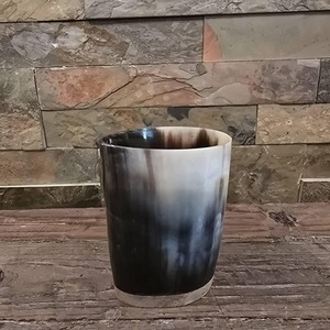 Tasse en verre personnalisée en corne de boeuf | Verres naturels écologiques pour la bière, le vin ou l'hydromel - Product Image 2