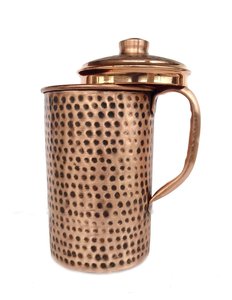 High Quality Antique Style Hammered Drinking Metal Water Jug With Handle For Home Hotel Kitchen <b>Accessories</b> - Product Image 6