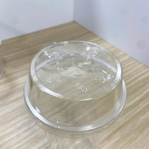 Vente directe d'usine couvercles plats en plastique PET transparents pour thé boisson Dessert et Sauce fabriqués au Vietnam - Product Image 4