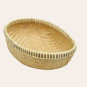 Cesta Ovalada de Ratán de Bambú Hecha a Mano al por Mayor |   Bandeja Tejida Ecológica y Sostenible para Decoración Navideña del Hogar y Hoteles, Vinagreen 100% - Product Image 6