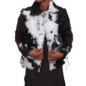 Chaqueta de Cuero Vacuno Personalizada para Hombre, Ropa de Invierno Más Popular, Nuevo Diseño de Moda, Chaqueta de Cuero Vacuno con Pelaje para Hombre - Product Image 1