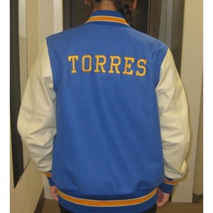 Bordado personalizado nombre en la espalda y el pecho Chneille Letterman Varsity chaquetas para colegios y universidades chaqueta de béisbol - Product Image 1