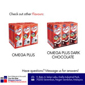 OMEGA PLUS Acticol UHT 200ml tetrapak soins du cholestérol santé du cœur boisson halal Nestlee Malaysia mix container autocollant gratuit - Product Image 4
