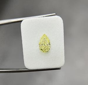 VVS1ตัดลูกแพร์สีเหลืองแกมเขียวแฟนซีผ่านการรับรองความชัดเจนเพชรสังเคราะห์1.32กะรัต100% เพชรธรรมชาติขนาดมาตรฐาน - Product Image 1