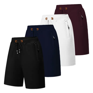 <b>Men's</b> Double Layer Breathable Cotton Mesh <b>Shorts</b> Mid-Waist Casual Style for Outdoor Running & Training Anti-Wrinkle Feature - Product Image 1