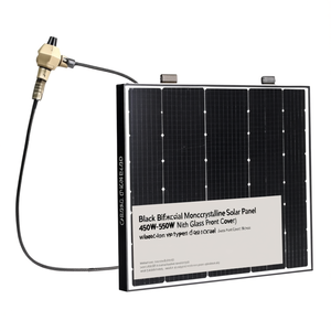 Panneau solaire monocristallin bifacial noir 450W-550W de type N avec couvercle avant en verre - Product Image 2