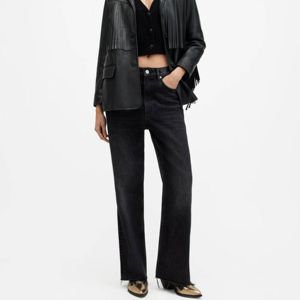 2024 vente en gros de haute qualité décontracté dames jean ample droit jambe large femmes jean Denim pantalon femmes taille haute jean - Product Image 2