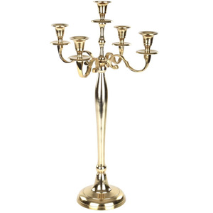 Best Selling Antiqued Gold Metal Candelabra Stylish Home <b>Decoration</b> and Wedding <b>Table</b> <b>Top</b> Handicraft Crafted - Product Image 2