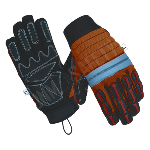 ถุงมือผ้าฝ้ายหนังสังเคราะห์สำหรับใช้ในอุตสาหกรรมถุงมือนิรภัยทนทานสวมใส่สบายป้องกันการสั่นสะเทือน - Product Image 6