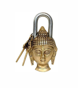Brass Door <b>Padlock</b> Fully Functional Handmade Antique Design with Keys Unique Collectible Locks Combination of Style & Security - Product Image 1
