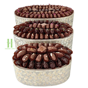 Plateau Décoratif Unique avec Nacre Design Boho Plats Assiettes pour Présentoir à Chocolat Plateau de Service du Ramadan du Vietnam - Product Image 3